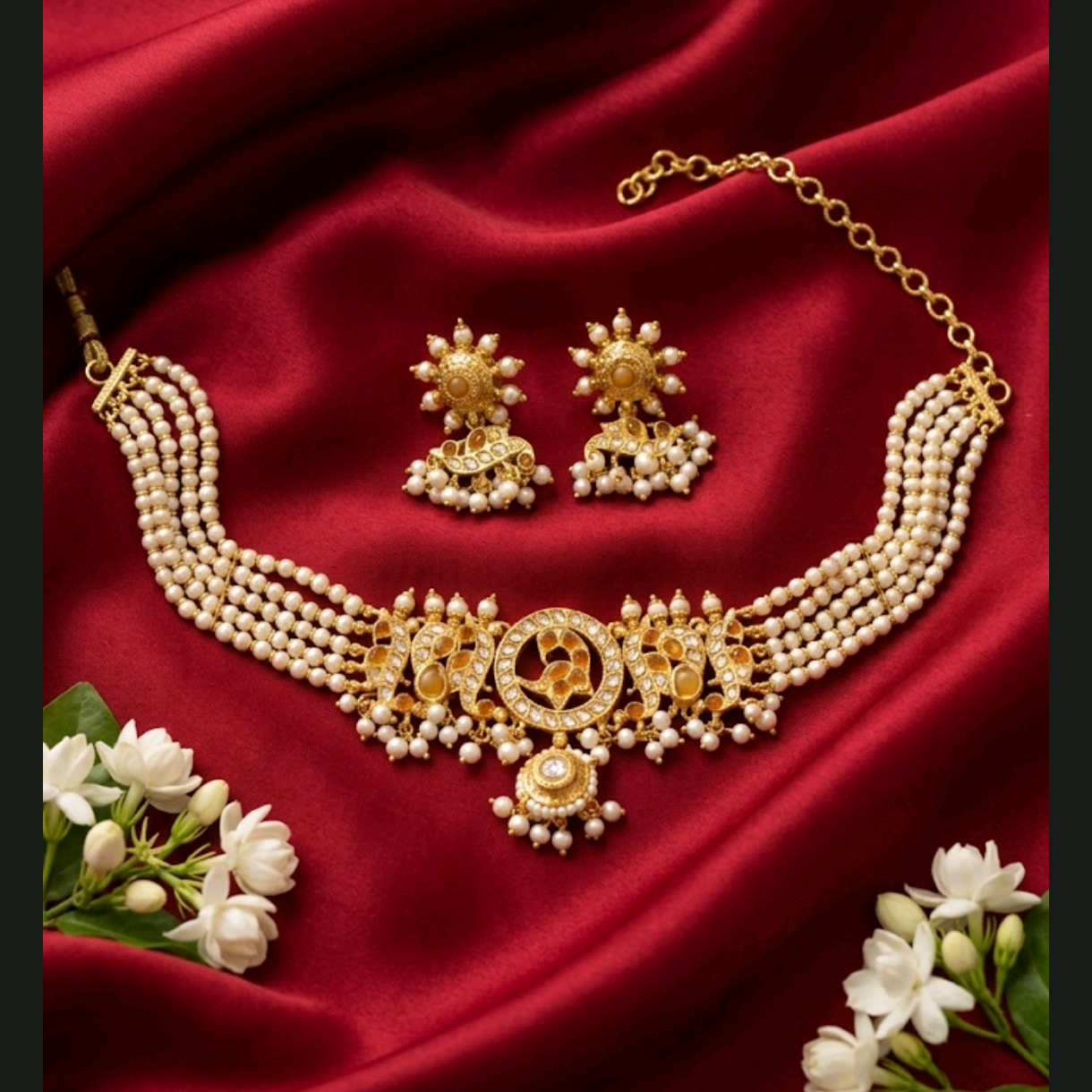 MaYuRa Traditional Kundan Choker Set 